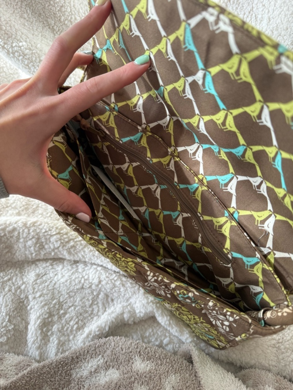 NWT Y2K Vera Bradley Knot Just A Clutch Sittin In A Tree Shoulder Bag Magnetic - Picture 6 of 7